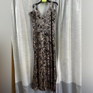 Gold and Black Sequin Calvin Klein Gown